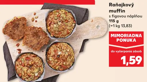 Raňajkový muffin s figovou náplňou