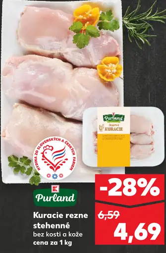 Purland Kuracie rezne a stehná bez kosti a kože