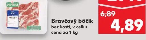 Bravčový bôčik bez kosti, v celku