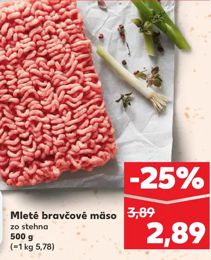 Mleté bravčové mäso