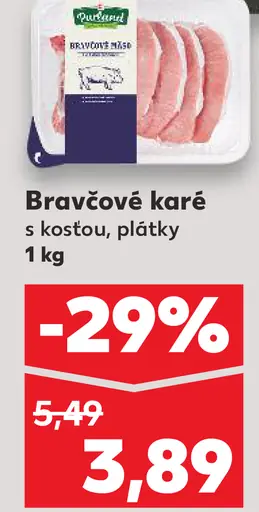 Bravčové karé s kosťou, plátky