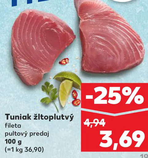 Tuniak žltoplutvý filety