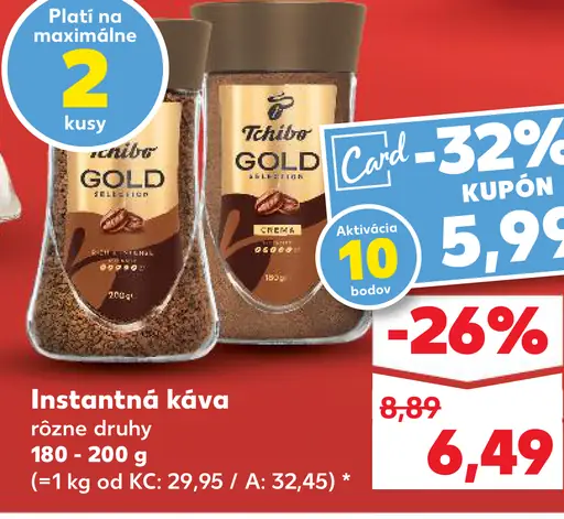 Instantná káva Gold