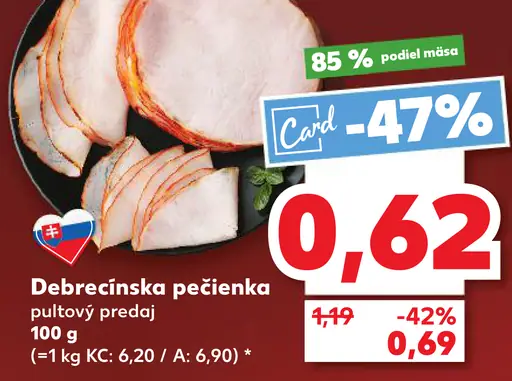 Debrecínska pečienka plátky