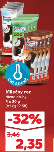 Kinder Pingui chladený dezert rôzne druhy