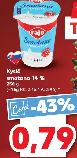 Rajo Kyslá smotana 14%