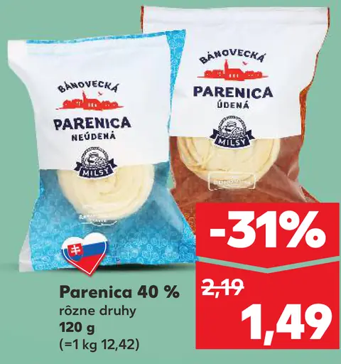 Bánovecká Parenica 40 % neúdená