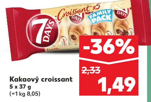 7Days kakaový croissant multipack