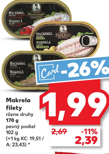 Mackerel makrela filety v konzerve rôzne druhy