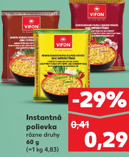 Vifon Instantná polievka rôzne druhy
