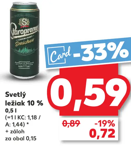 Staropramen svetlý ležiak plechovka