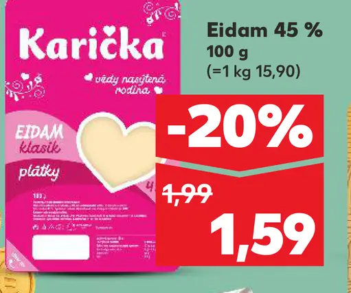 Karička Eidam plátky 45 %