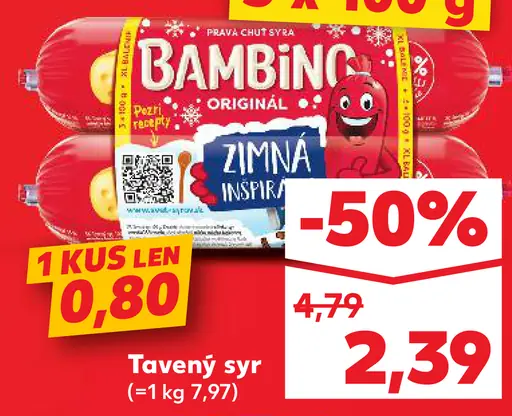 Bambino tavený syr originál Zimná inšpirácia
