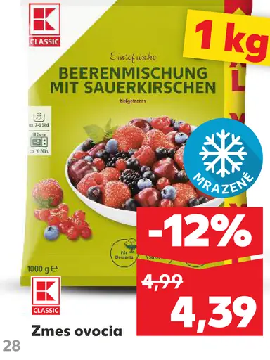 K-Classic Zmes ovocia mrazená