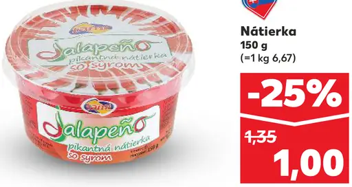 Jalapeño pikantná smotanová nátierka so šunkou