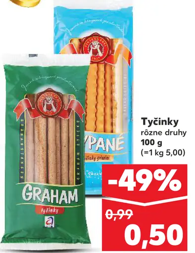 Graham tyčinky rôzne druhy