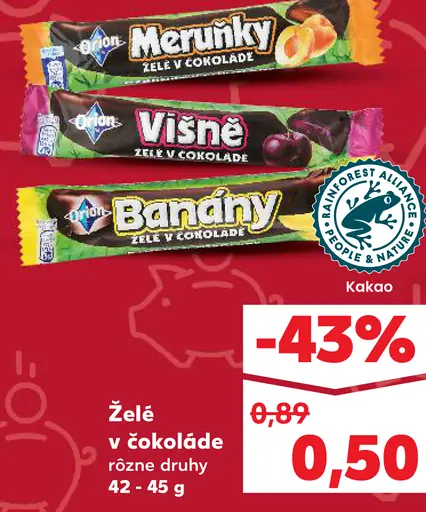 K-Classic želé v čokoláde rôzne druhy