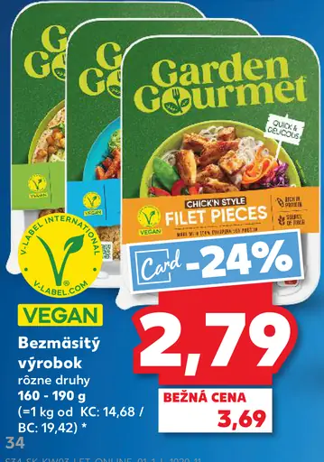 Garden Gourmet bezmäsitý výrobok