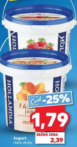 Hollandia jogurt rôzne druhy