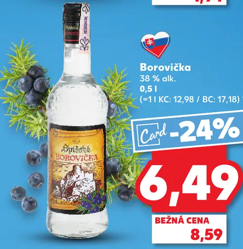 Spišská borovička 38%