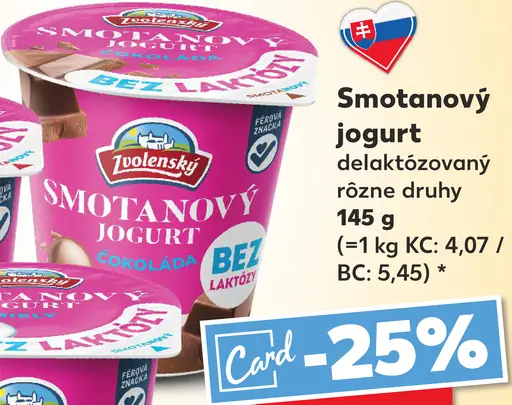 Zvolenský smotanový jogurt 2 druhy