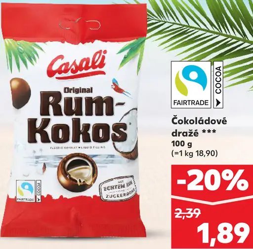 Casali Rum Kokos čokoládové dražé