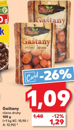 Naše Gaštany pečené lúpané