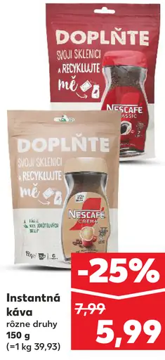 Nescafé Doplňte instantná káva