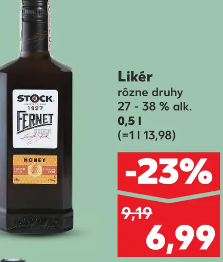 Stock Fernet rôzne druhy