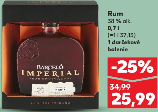 Barceló Imperial rum darčekové balenie