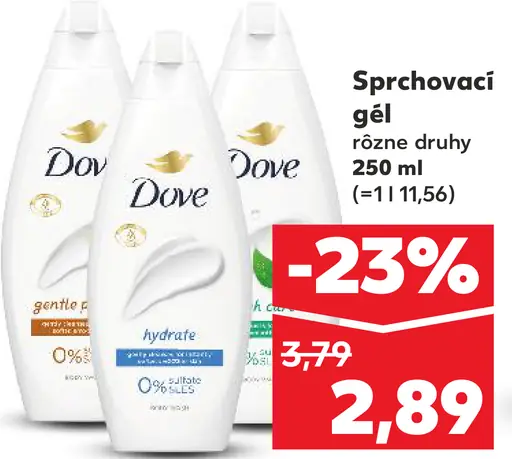 Dove sprchovací gél rôzne druhy