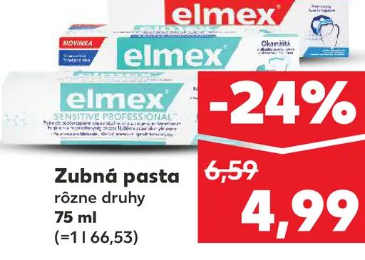 Elmex zubná pasta rôzne druhy