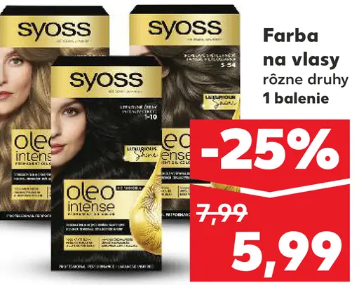 Syoss farba na vlasy rôzne odtiene