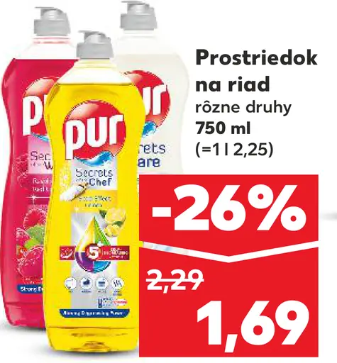 Pur prostriedok na riad rôzne druhy