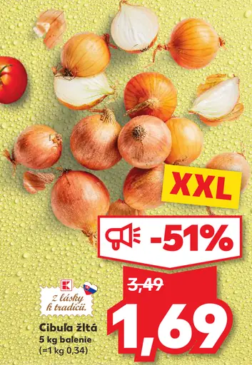 Cibuľa žltá čerstvá