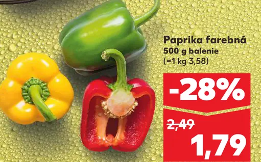 Paprika farebná čerstvá