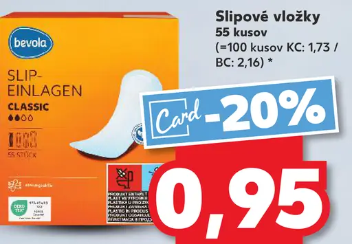 Bevola Slip-einlagen Classic