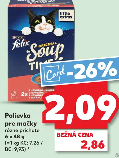 Felix Soup polievka pre mačky rôzne príchute