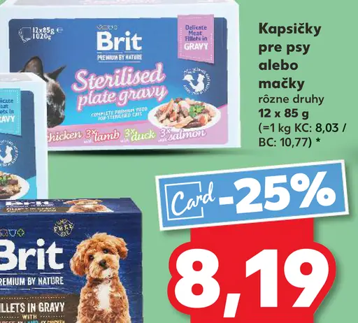 Brit Family Plate Gravy kapsičky pre psy alebo mačky rôzne druhy