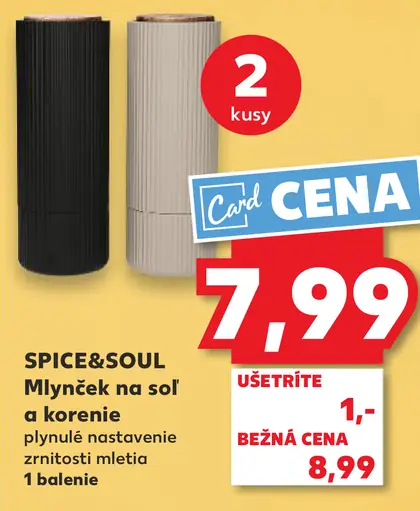 Spice&Soul Mlynček na soľ a korenie
