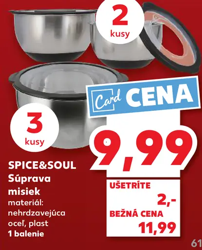 Spice&Soul Súprava misiek s vekami