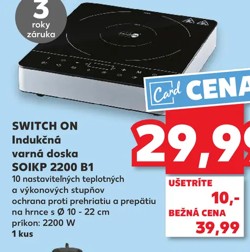 Switch On Indukčná varná doska SOIKP 2200 B1