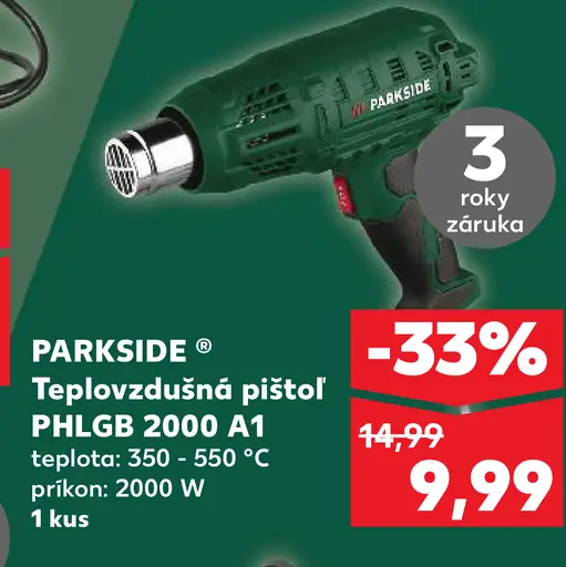 Parkside teplovzdušná pištoľ PHLGB 2000 A1