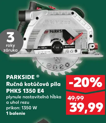 Parkside ručná kotúčová píla PHKS 1350 E4