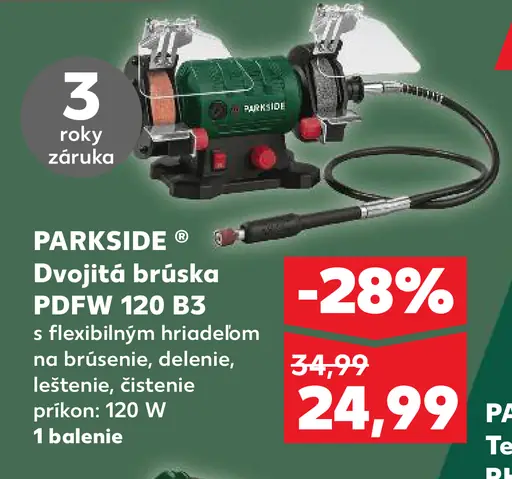 Parkside dvojitá brúska PDFW 120 B3