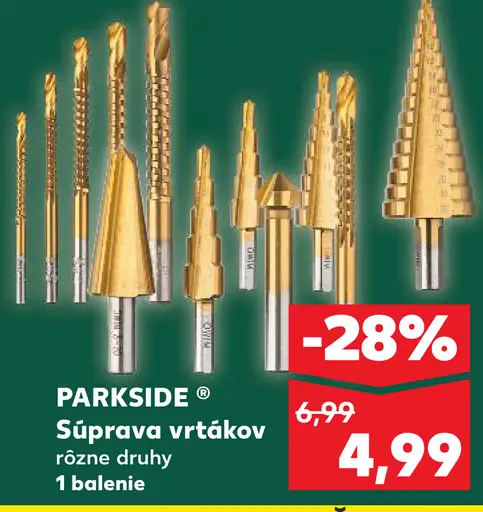 Parkside Súprava vrtákov