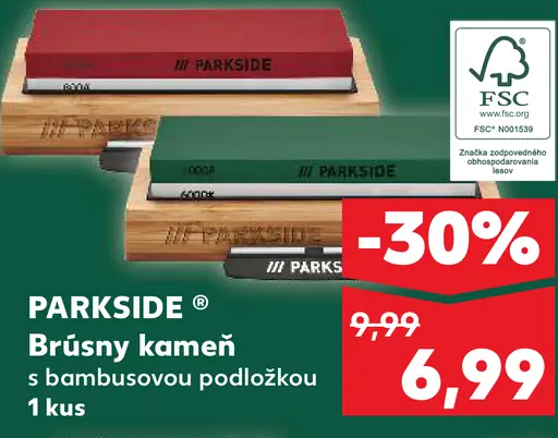 Parkside brúsny kameň s bambusovou podložkou