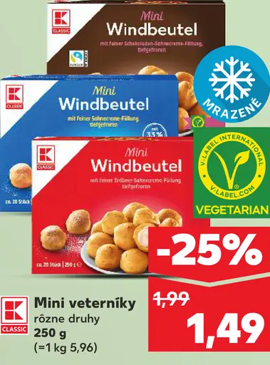 K-Classic Mini windbeutel mrazený