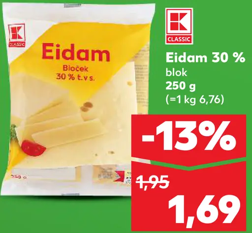 K-Classic Eidam 30 % blok