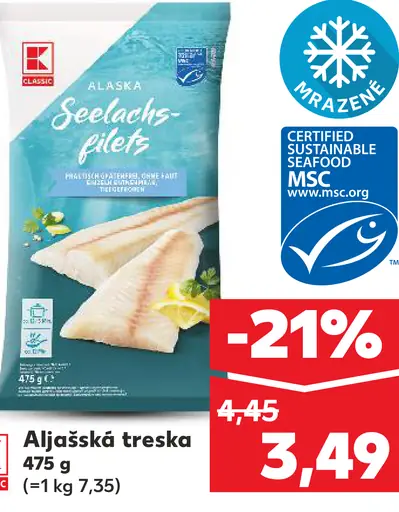 Aljašská treska filet